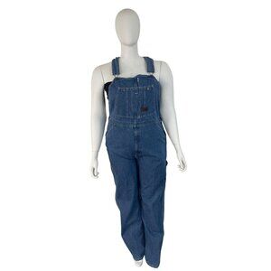 Walls Womens Blue Denim Overalls Relaxed Fit Adjustable Straps Workwear Sz 40x34